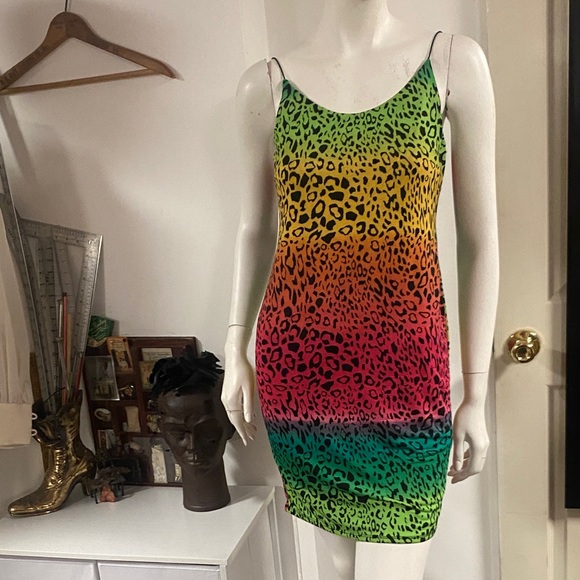 Revamp Multicolor Y2K Vibes Leopard  Dress - Picture 1 of 5